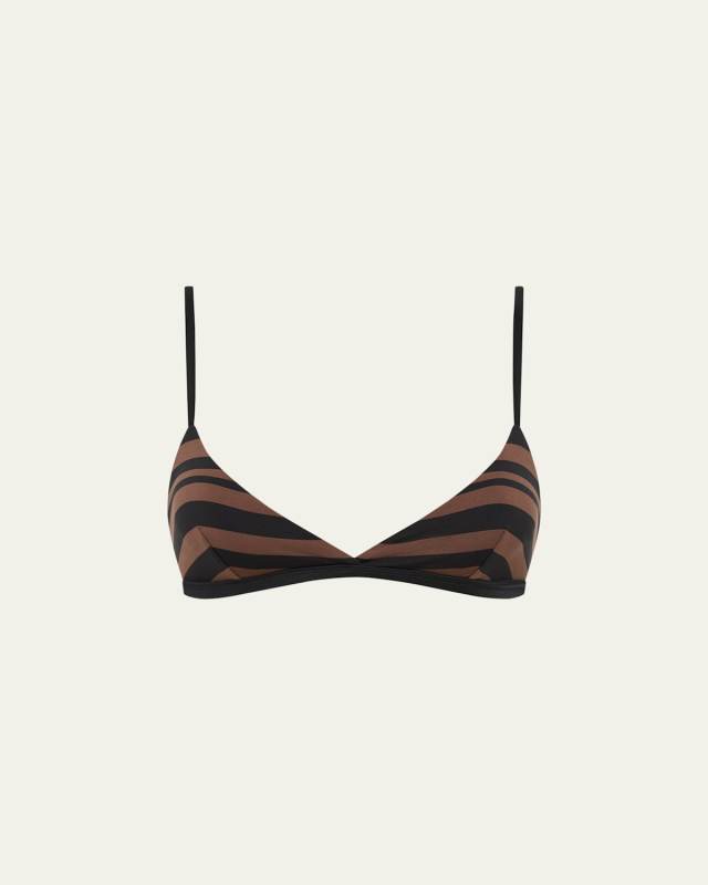 Tri Crop Solid Bikini Top